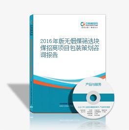 2016年版無煙煤篩選塊煤招商項目包裝策劃咨詢報告